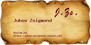 Juhos Zsigmond névjegykártya